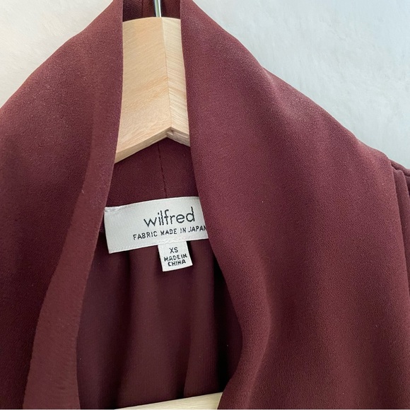 Aritzia Wilfred Sabine dress, brown/purple (burgundy). Women size XS - Picture 2 of 4